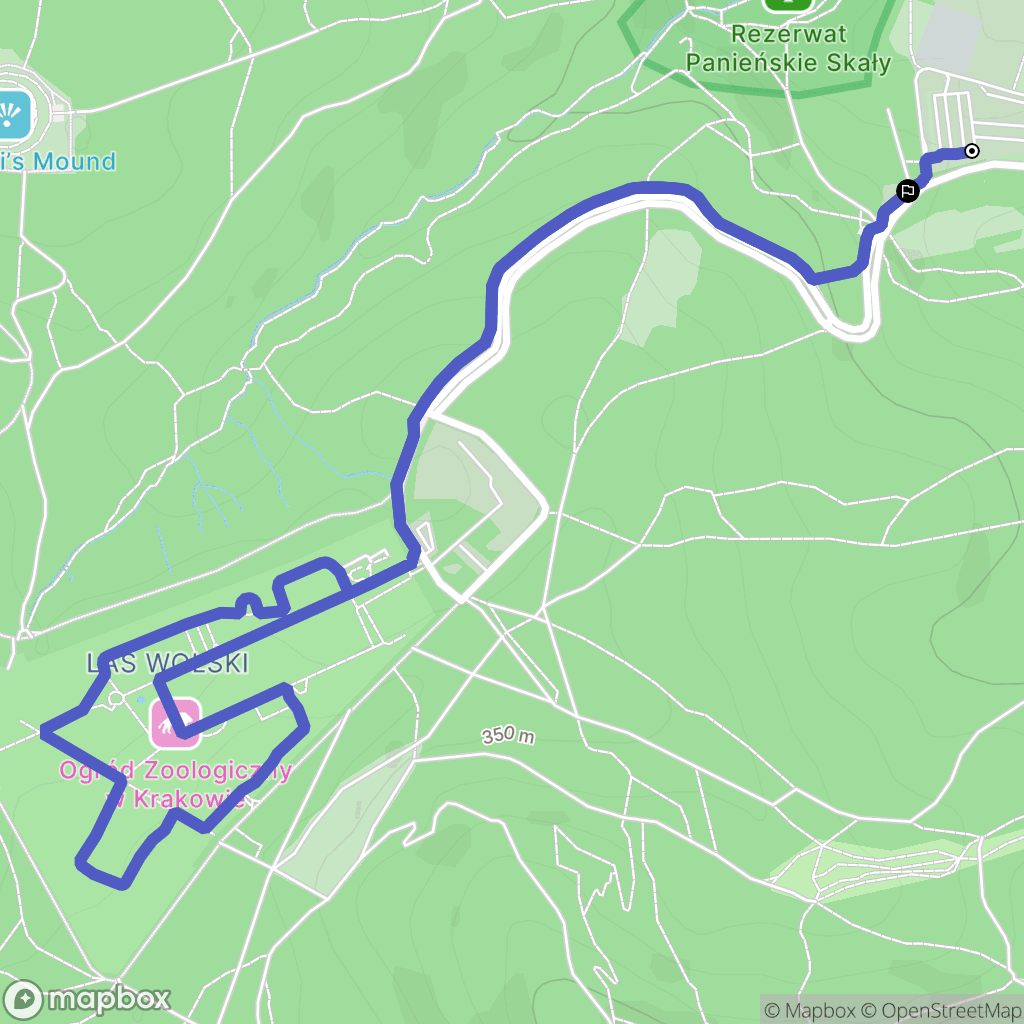 Kraków: mapa trasy - Poland