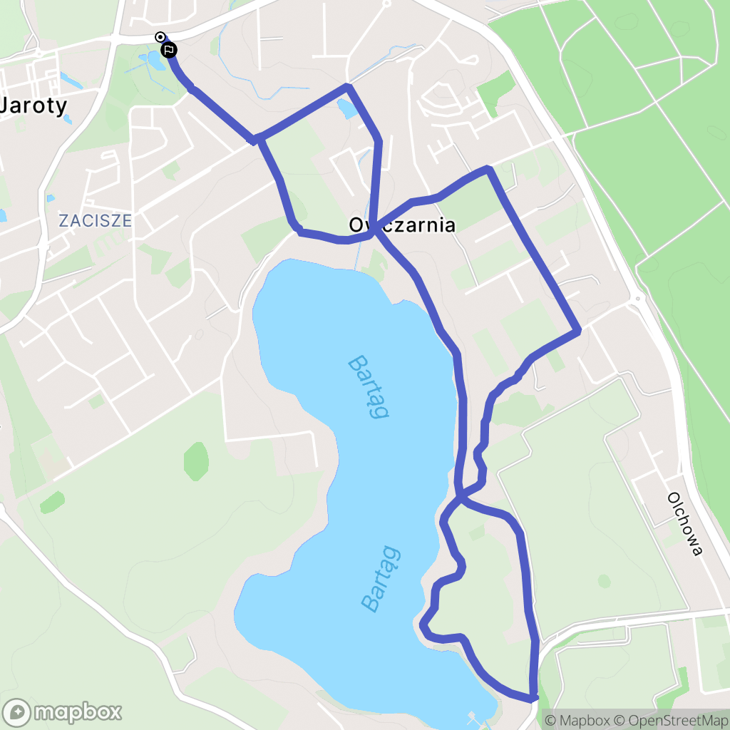 Olsztyn: mapa trasy - Poland