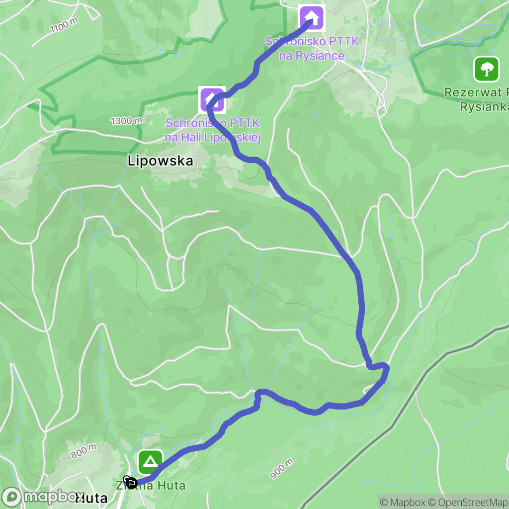 Sopotnia Wielka: mapa trasy - Poland