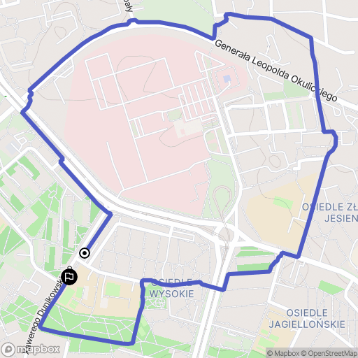 Kraków: mapa trasy - Poland