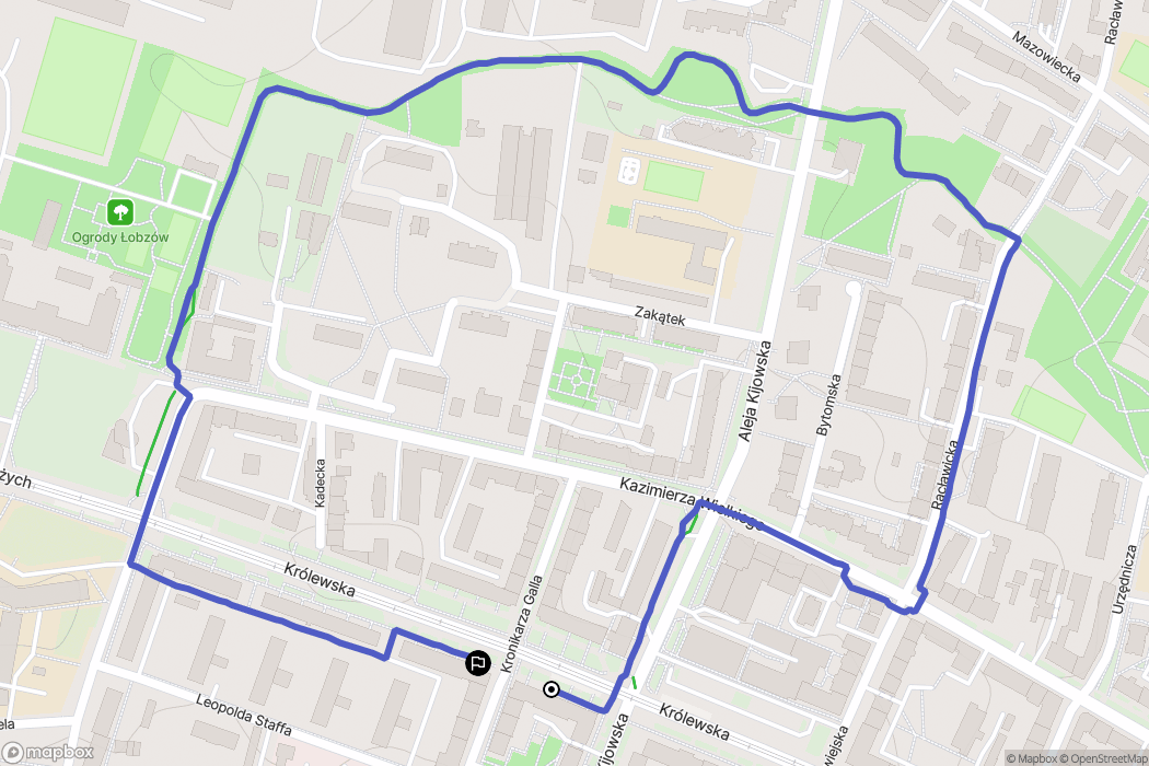 Kraków: mapa trasy - Poland