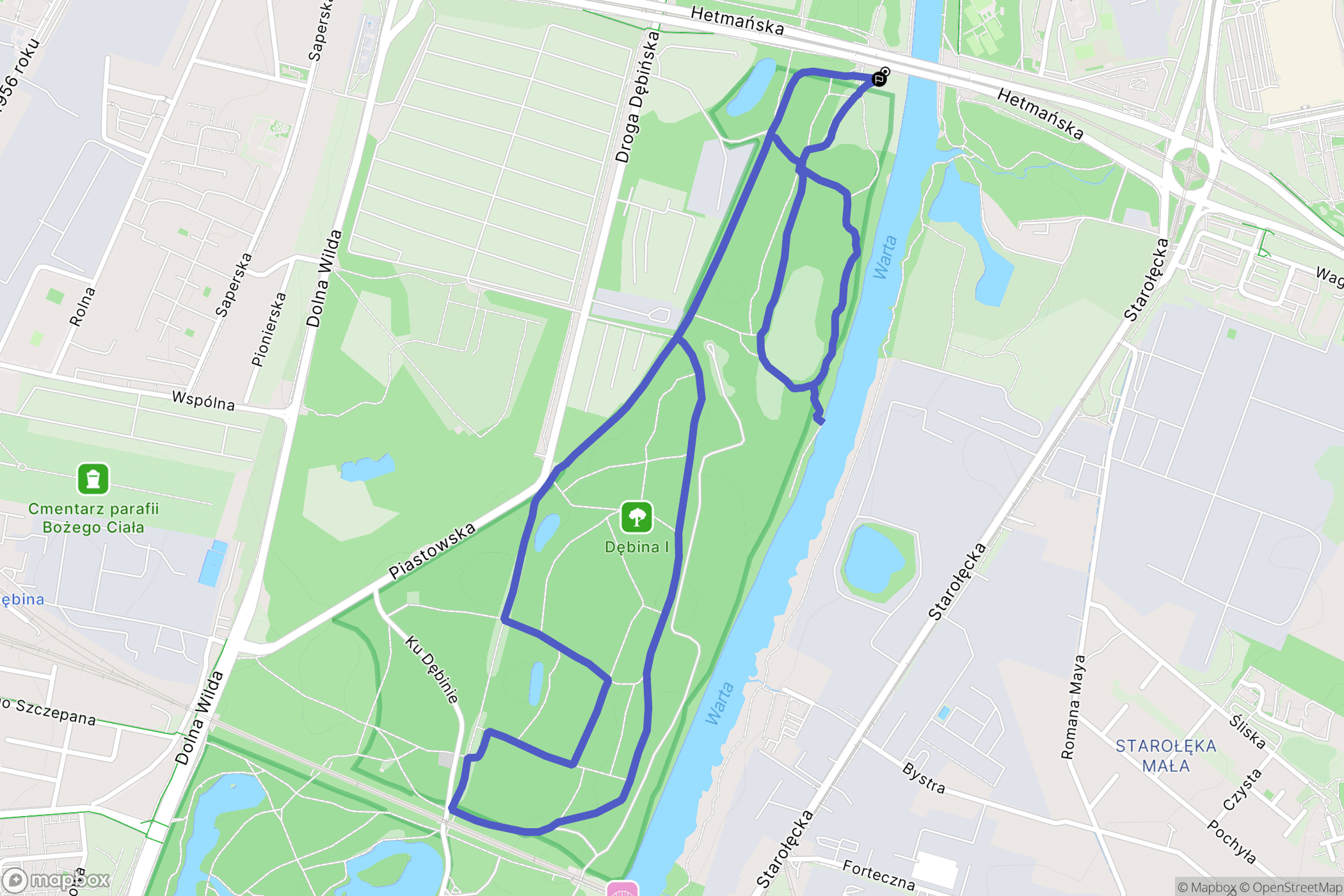 Poznań: mapa trasy - Poland