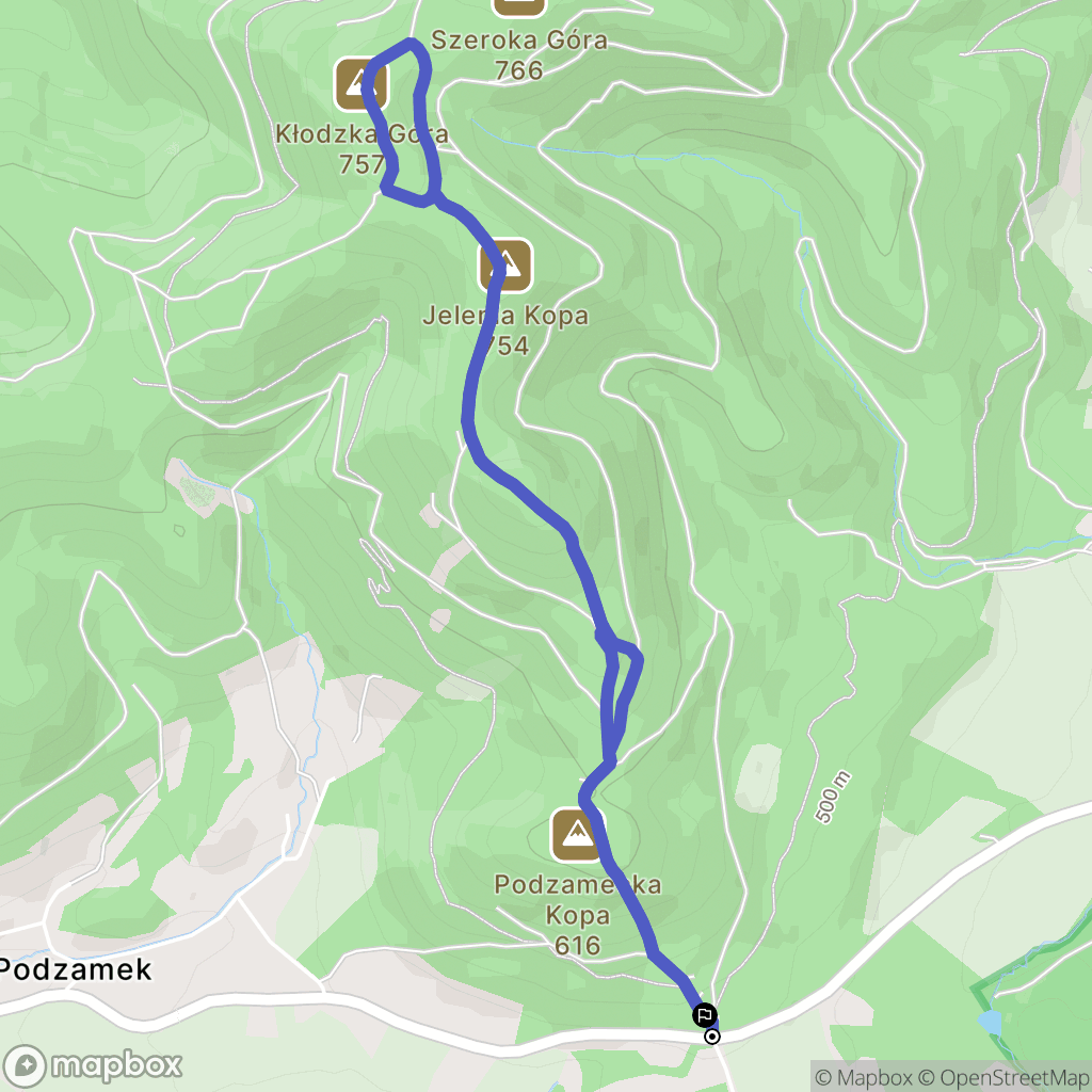 Podzamek: mapa trasy - Poland