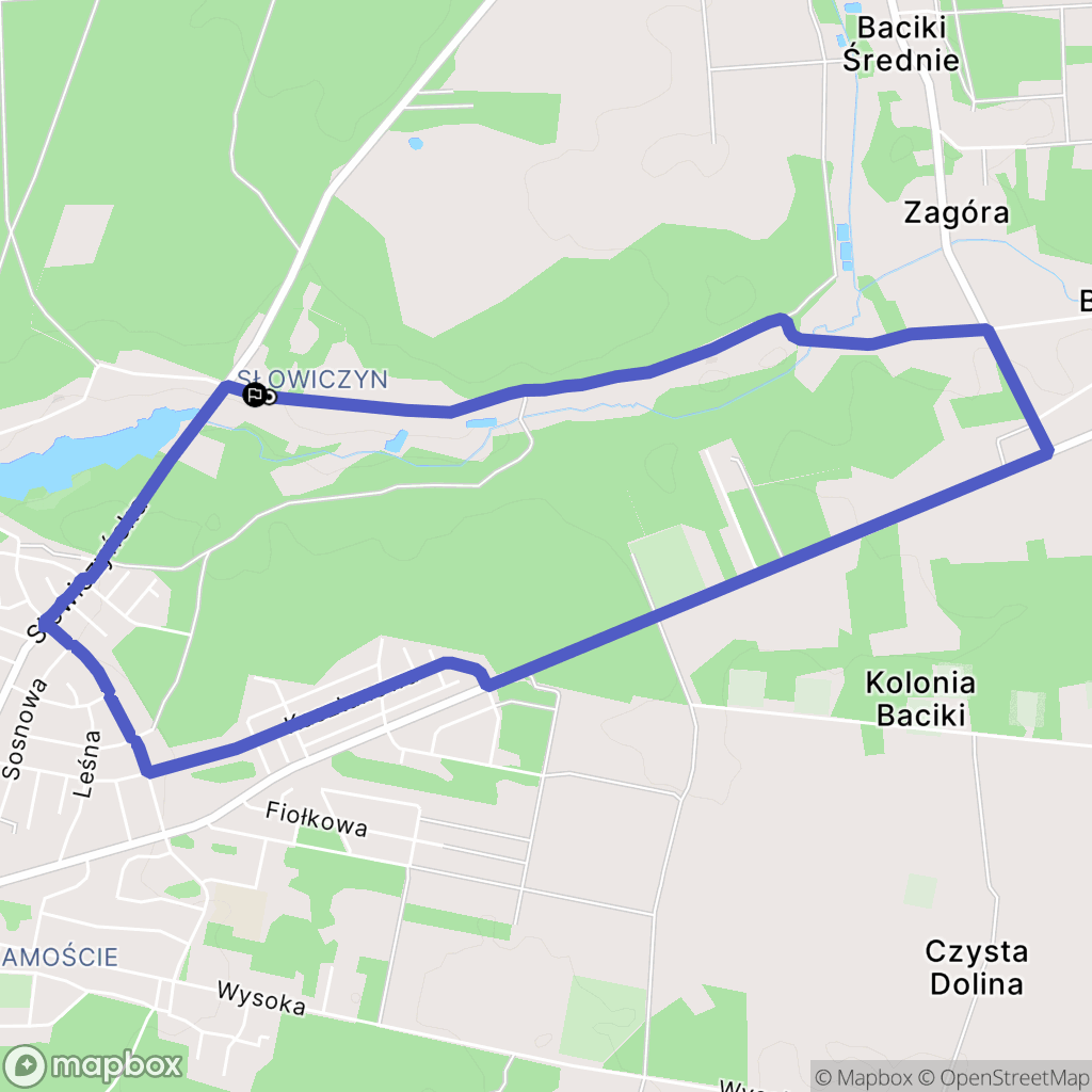 Siemiatycze: mapa trasy - Poland