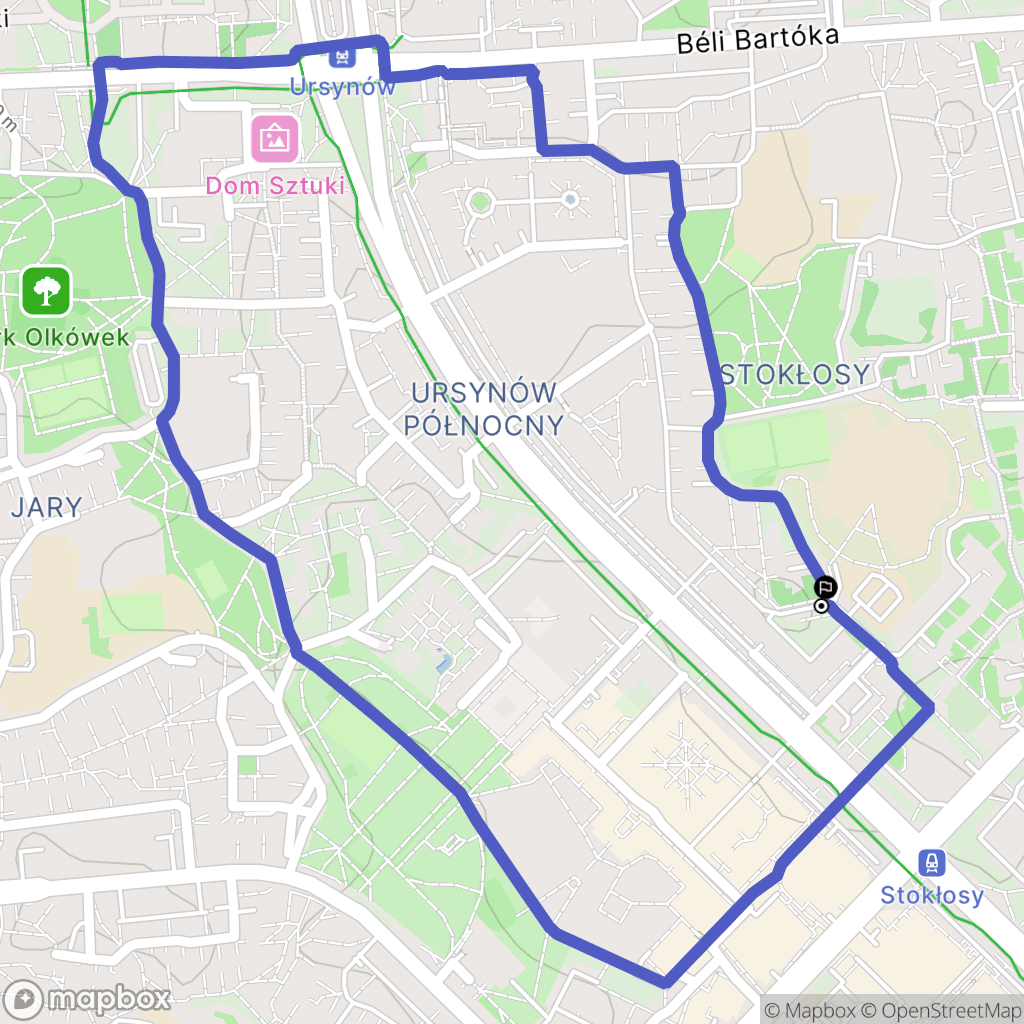 Warszawa: mapa trasy - Poland
