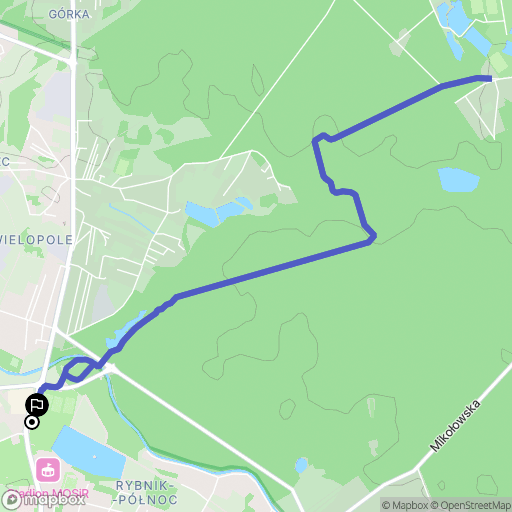 Rybnik: mapa trasy - Poland
