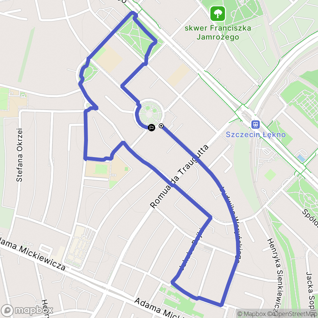 Szczecin: mapa trasy - Poland