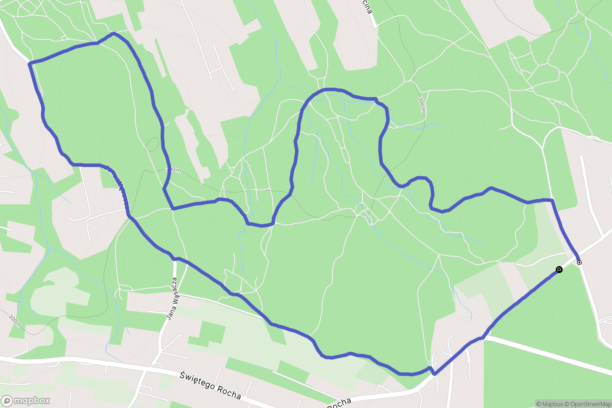 Chmielnik: mapa trasy - Poland