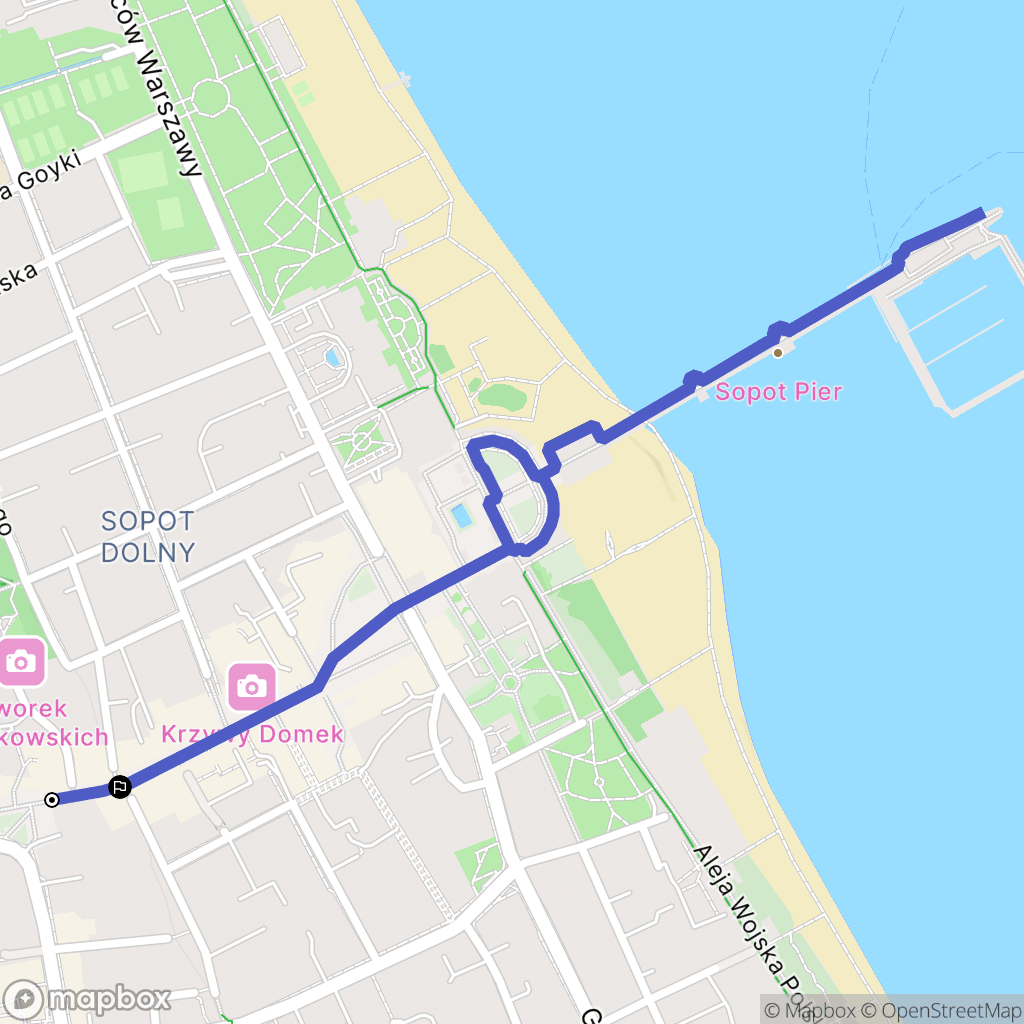 Sopot: mapa trasy - Poland