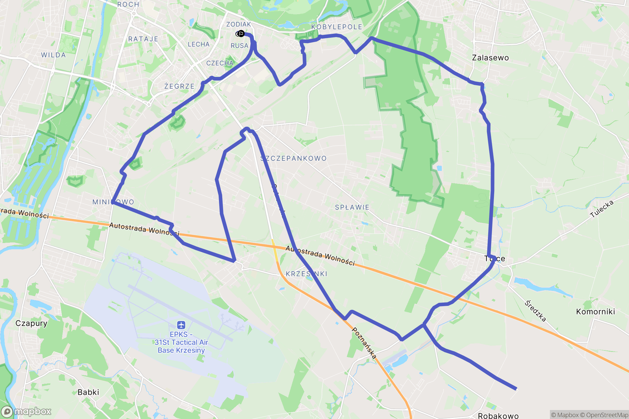 Poznań: mapa trasy - Poland