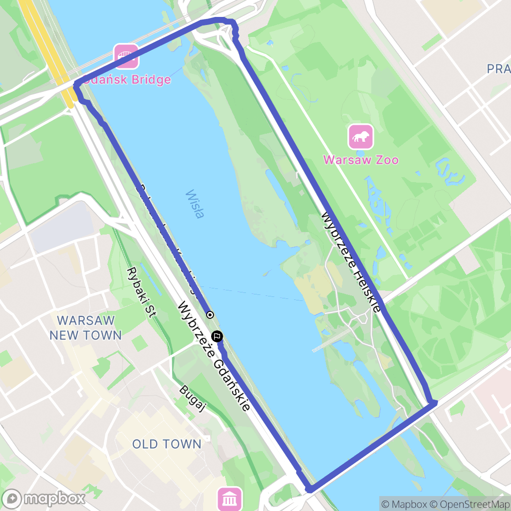 Warszawa: mapa trasy - Poland