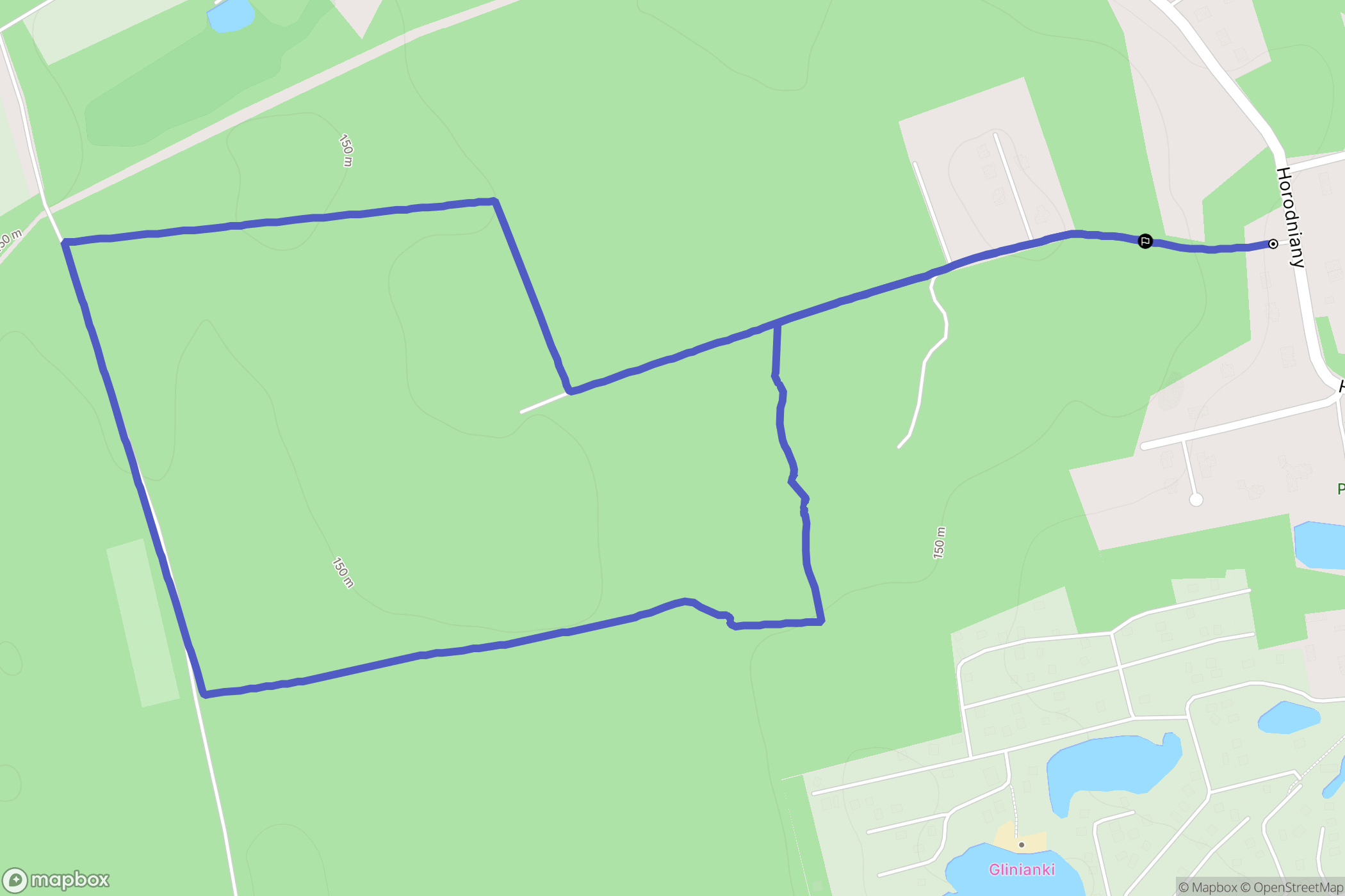 Horodniany: mapa trasy - Poland