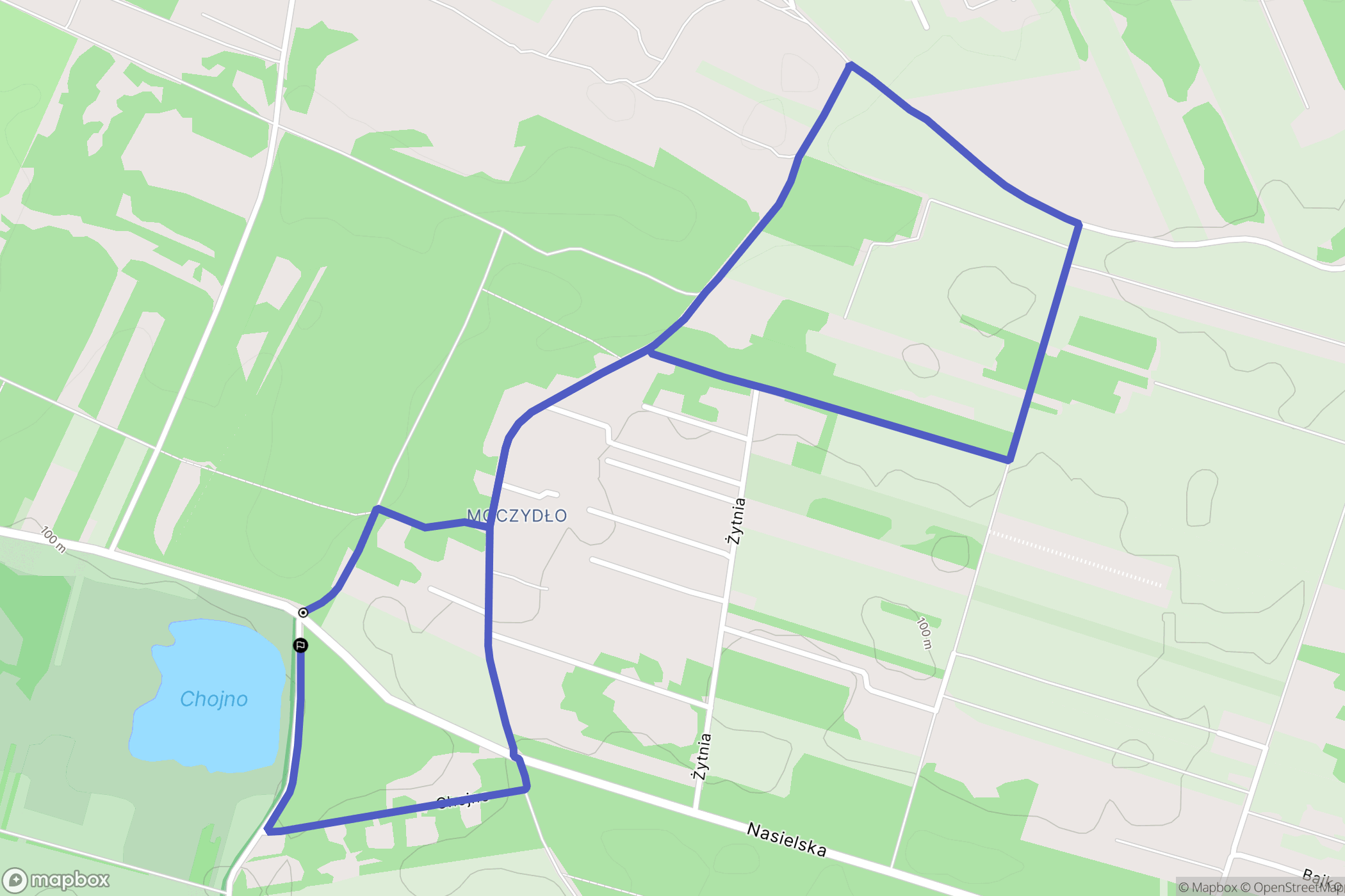 Serock: mapa trasy - Poland