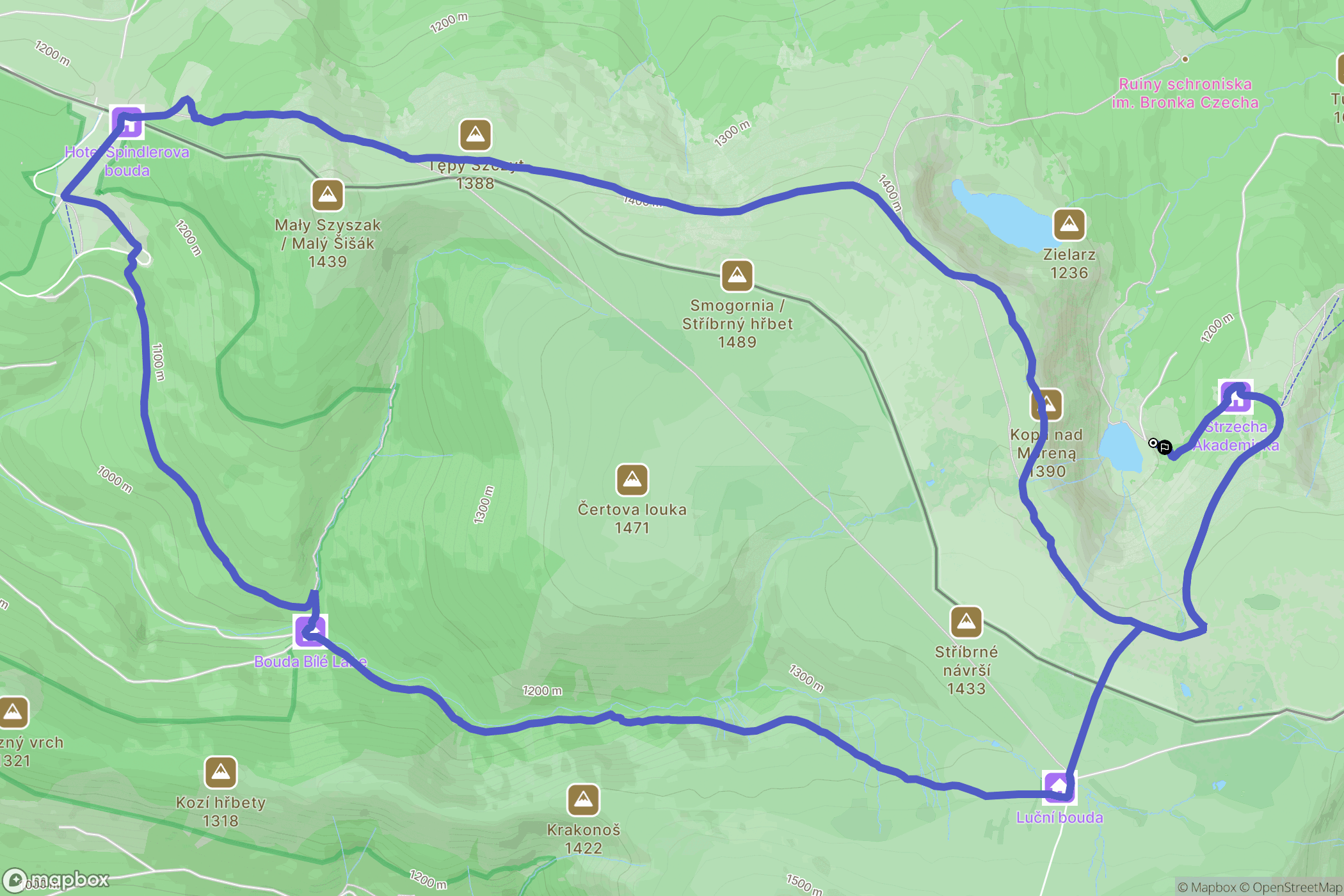 Karpacz: mapa trasy - Poland
