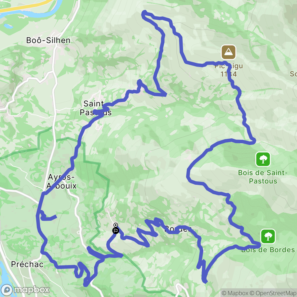 Vier-Bordes : carte du parcours de randonnée - France