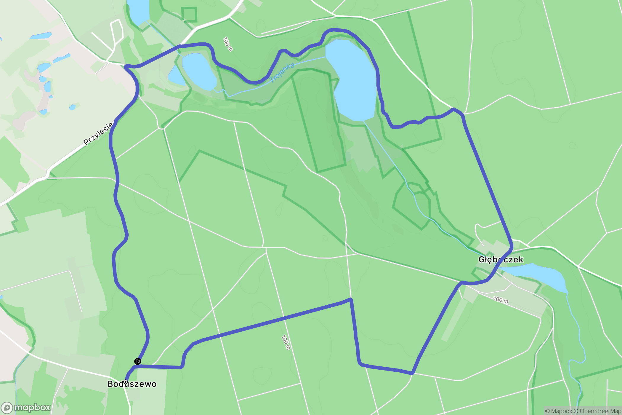 Boduszewo: mapa trasy - Poland