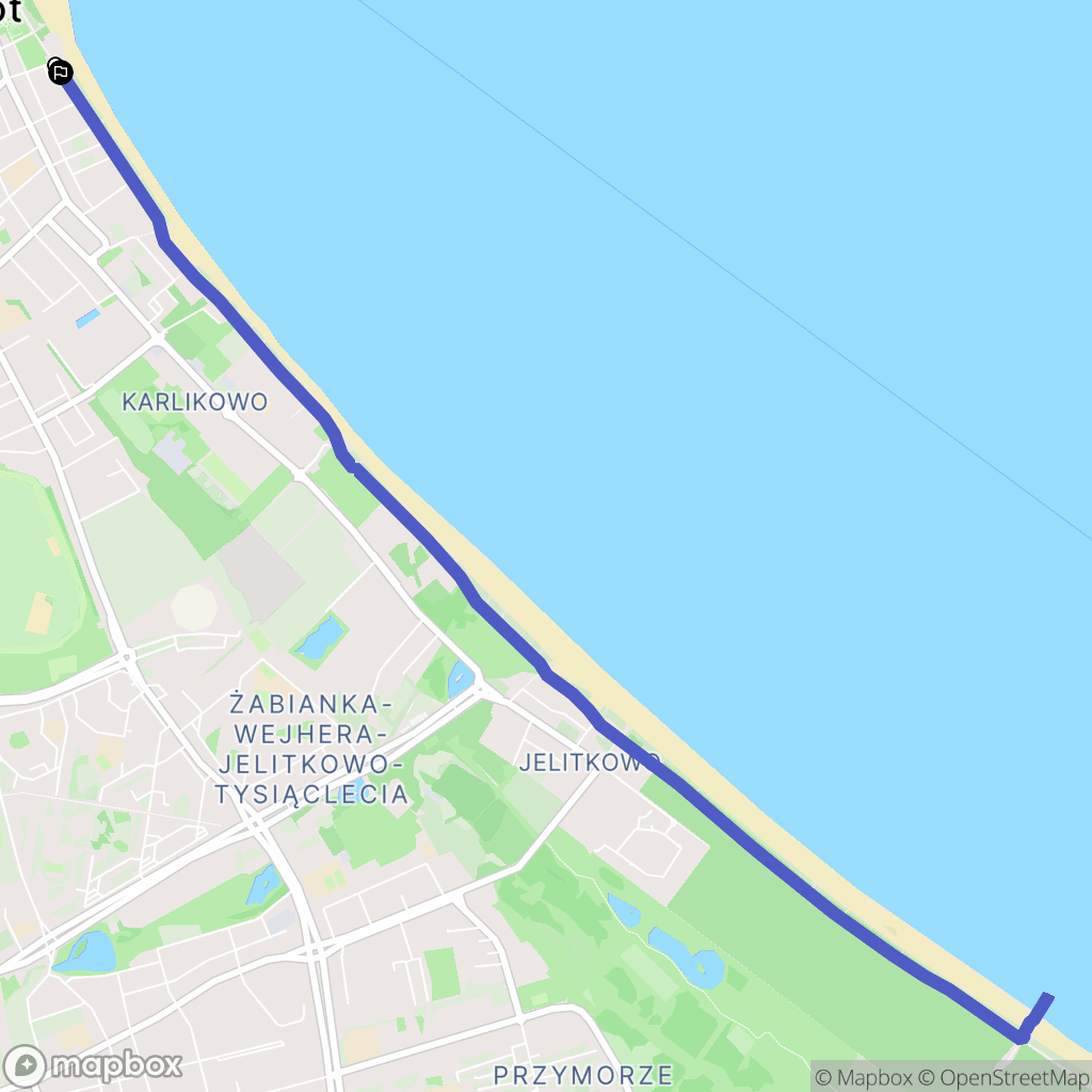 Sopot: mapa trasy - Poland