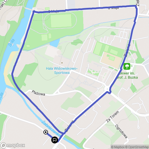 Cisiec: mapa trasy - Poland