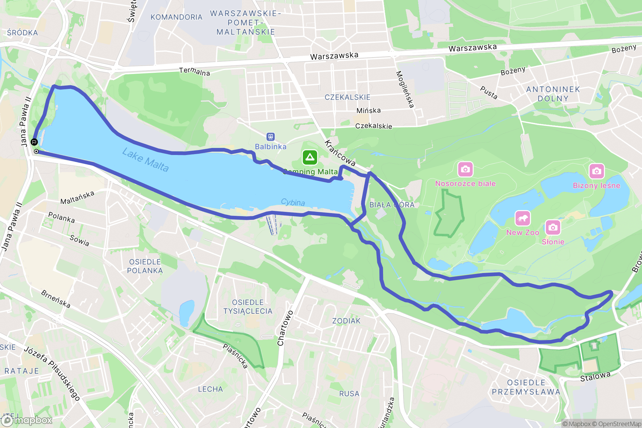 Poznań: mapa trasy - Poland
