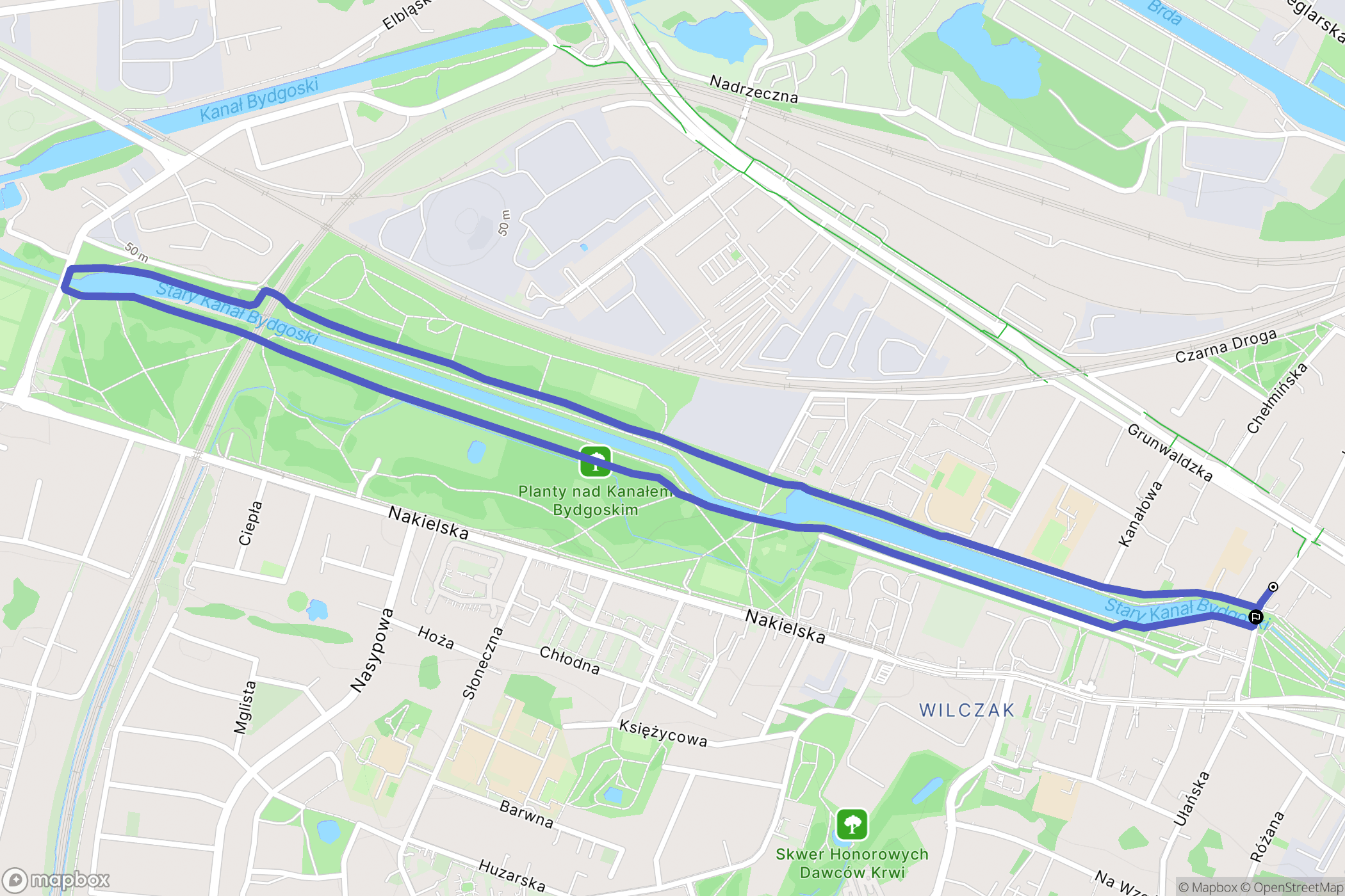 Bydgoszcz: mapa trasy - Poland