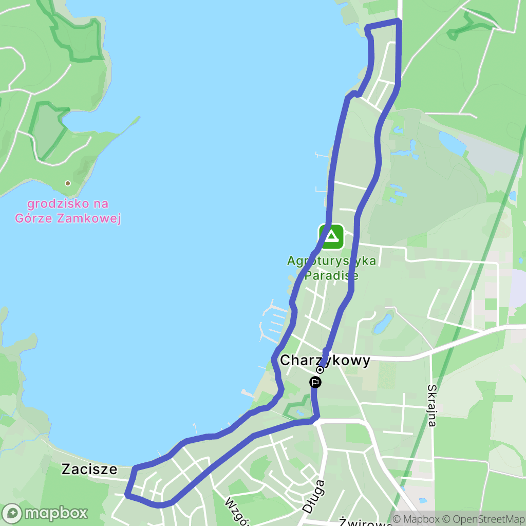 Charzykowy: mapa trasy - Poland