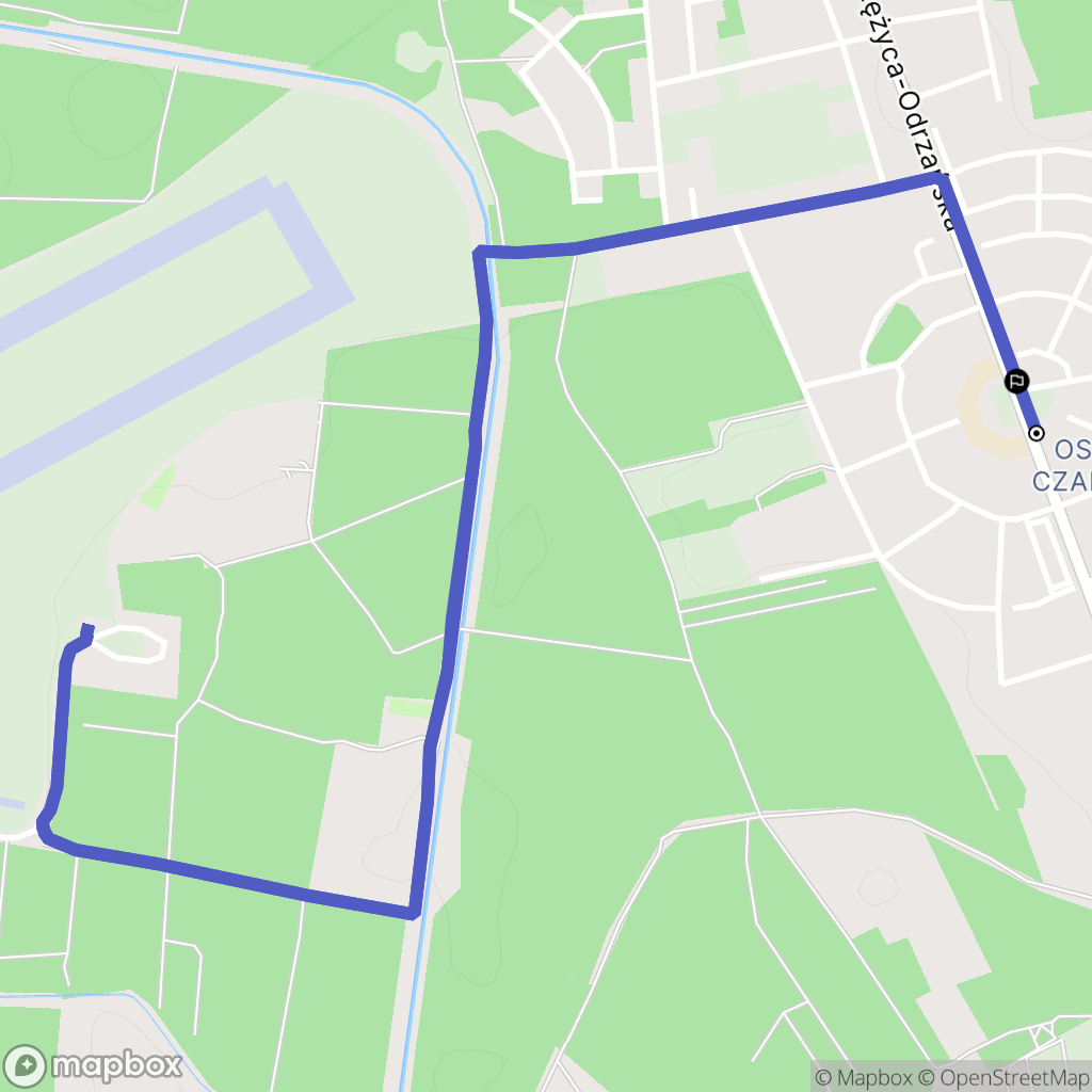 Zielona Góra: mapa trasy - Poland
