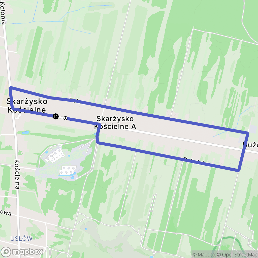 Skarżysko Kościelne: mapa trasy - Poland