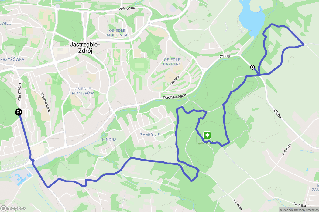 Jastrzębie-Zdrój: mapa trasy - Poland
