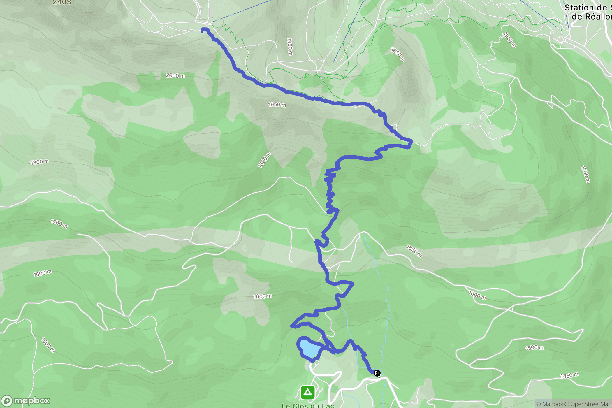 Saint-Apollinaire : carte du parcours de randonnée - France