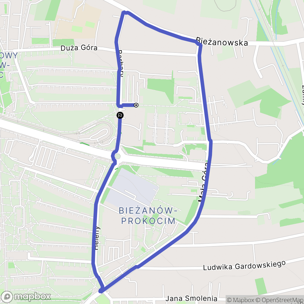 Kraków: mapa trasy - Poland