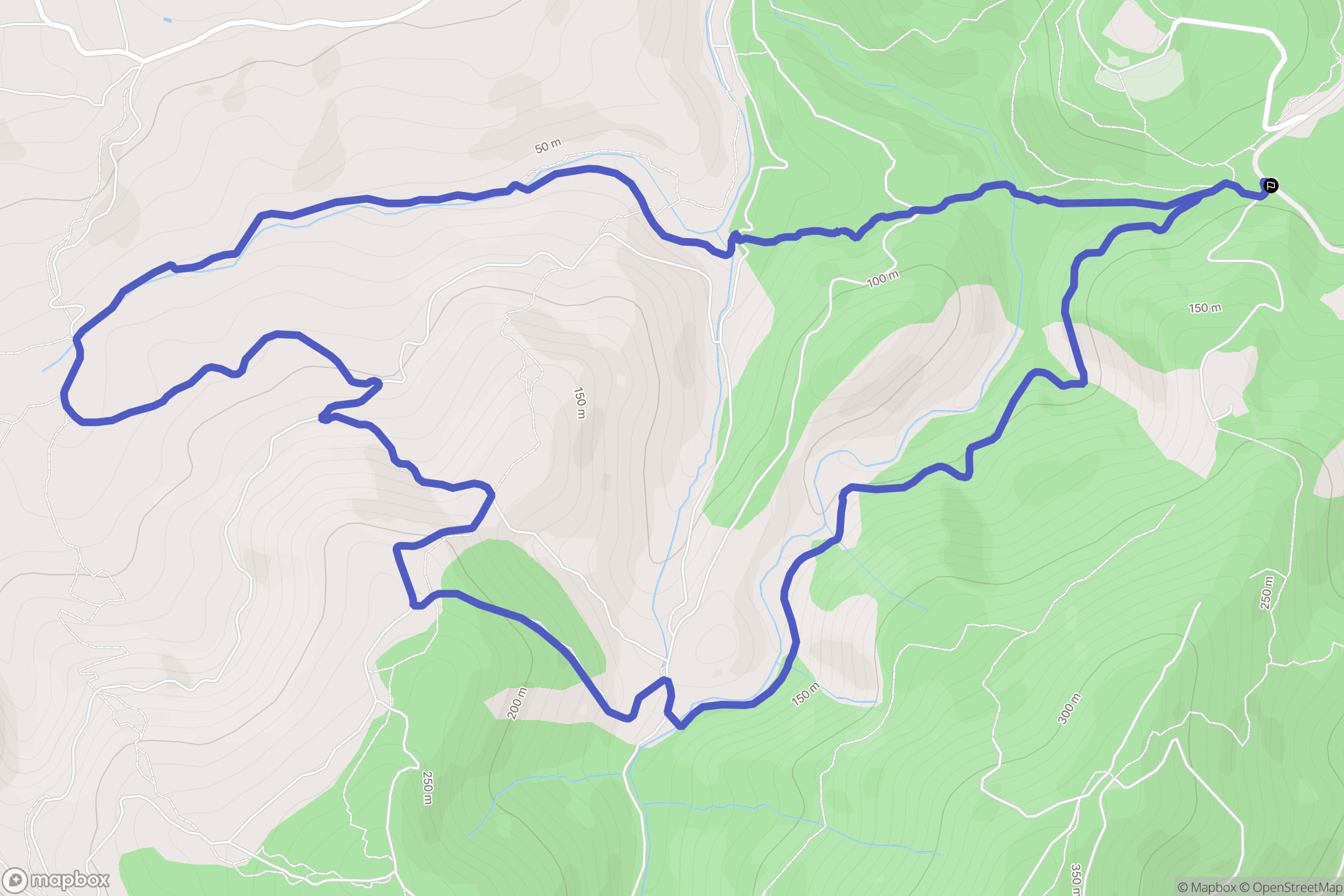 Roquebrune-sur-Argens : carte du parcours de randonnée - France