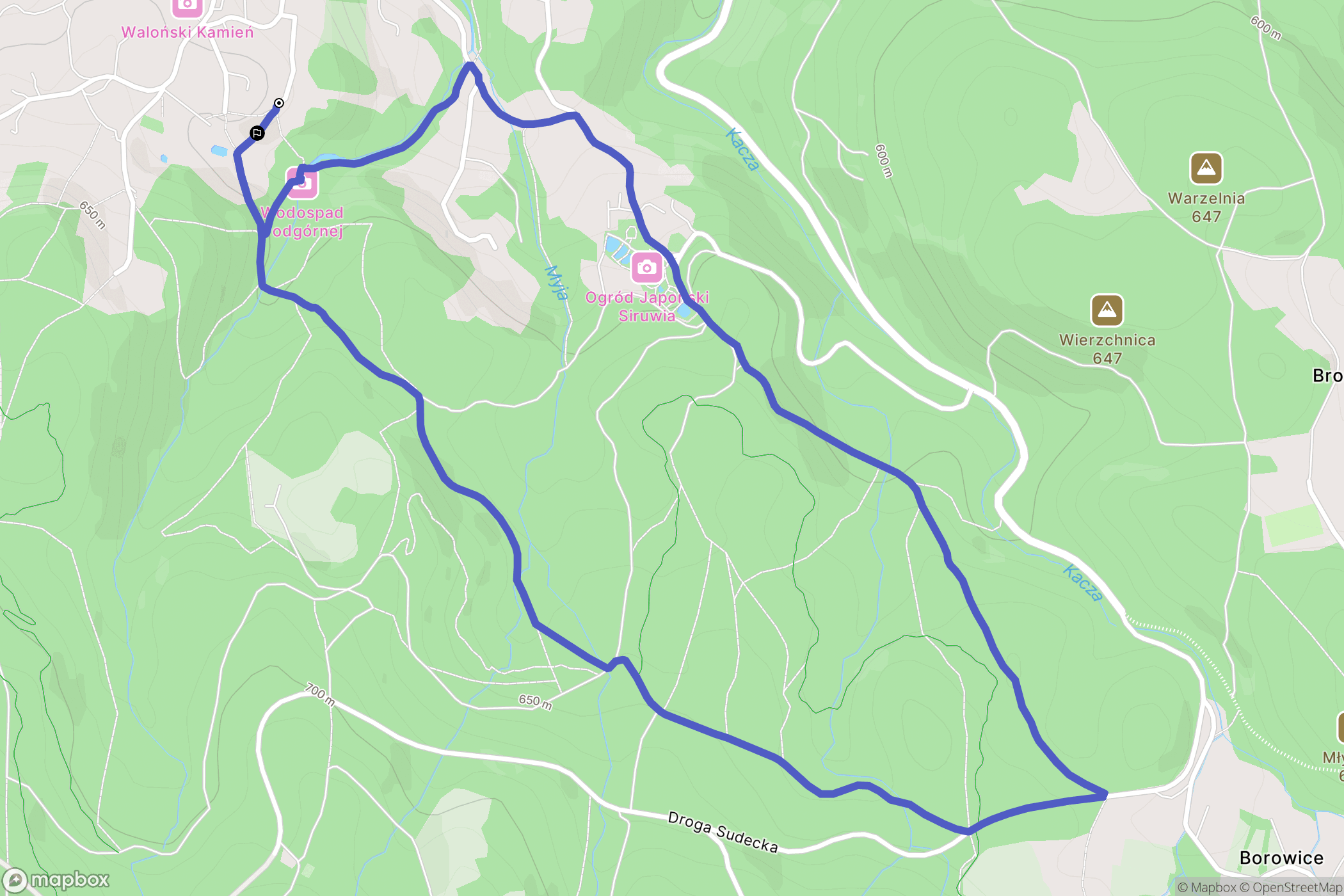 Przesieka: mapa trasy - Poland
