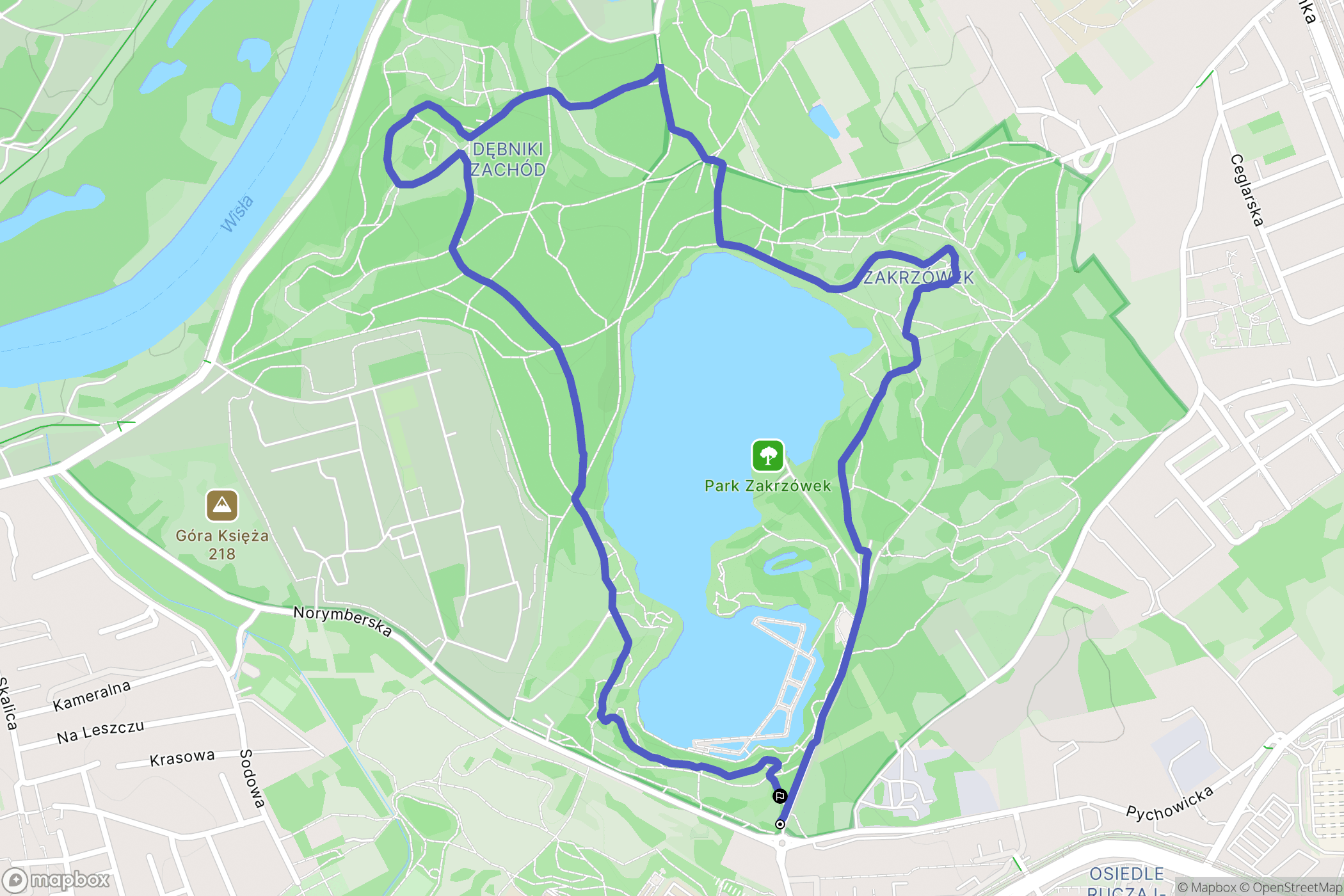 Kraków: mapa trasy - Poland