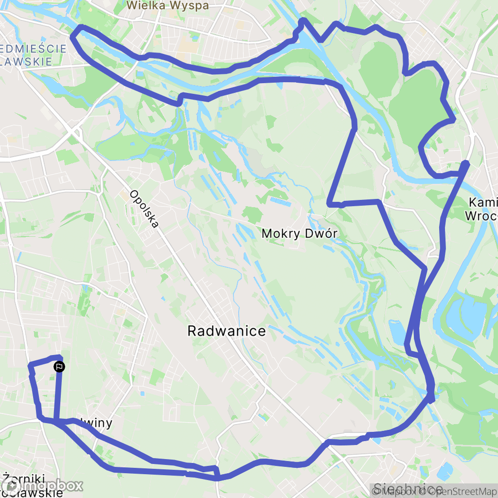 Wrocław: mapa trasy - Poland