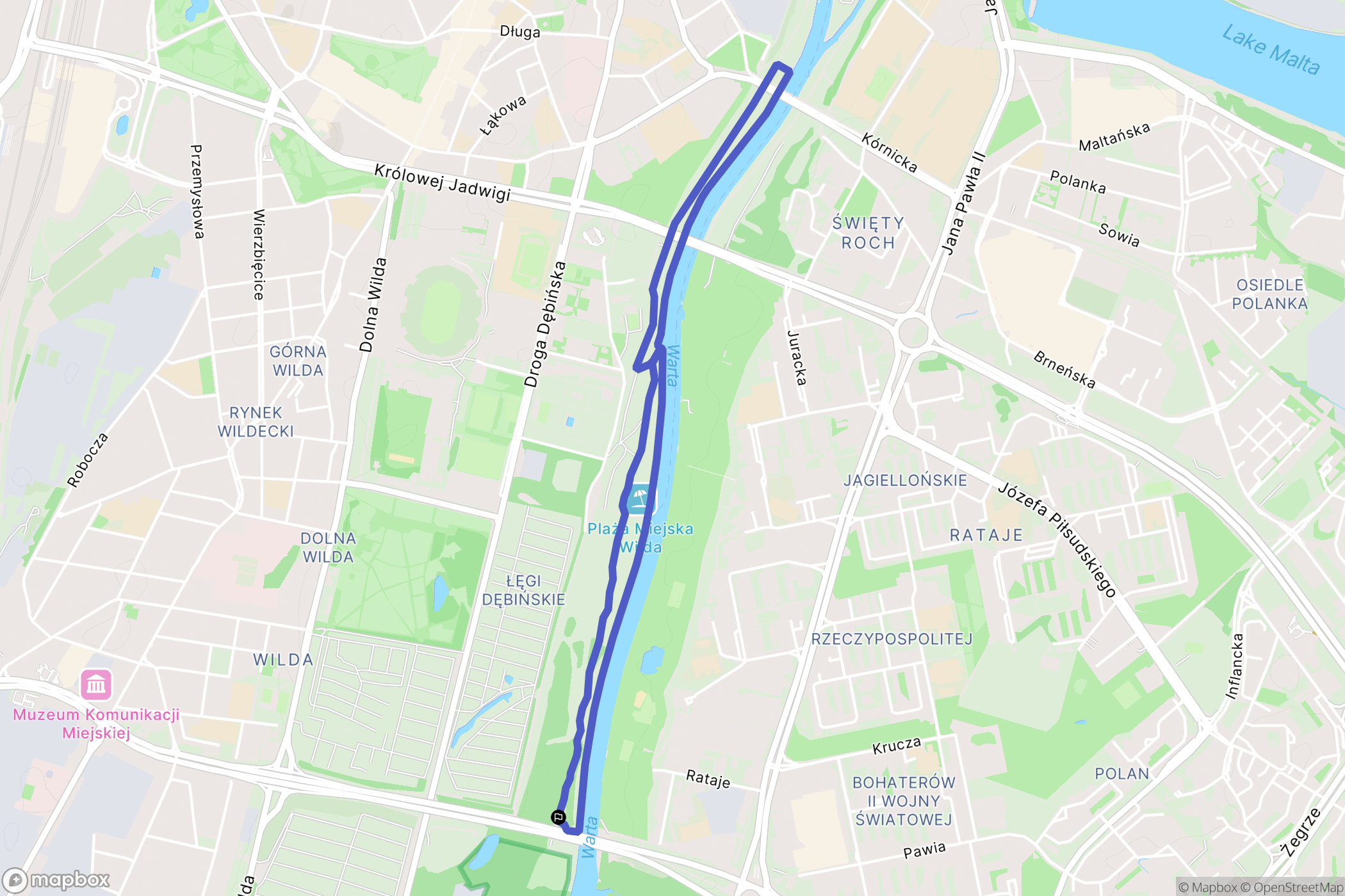 Poznań: mapa trasy - Poland