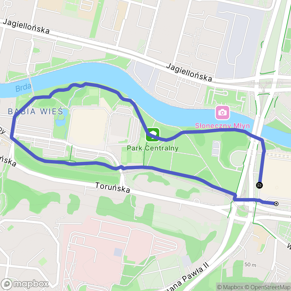 Bydgoszcz: mapa trasy - Poland