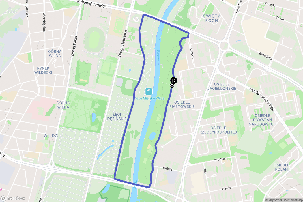 Poznań: mapa trasy - Poland