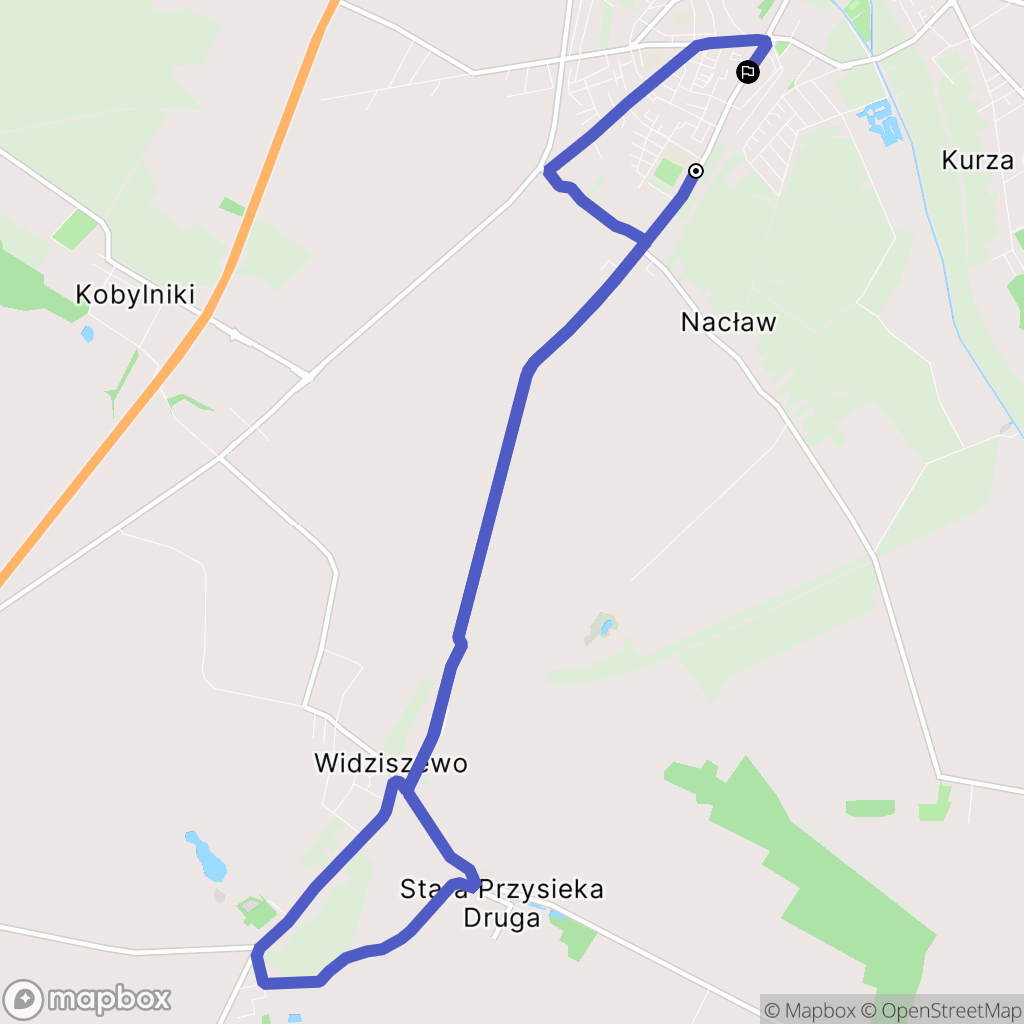 Kościan: mapa trasy - Poland
