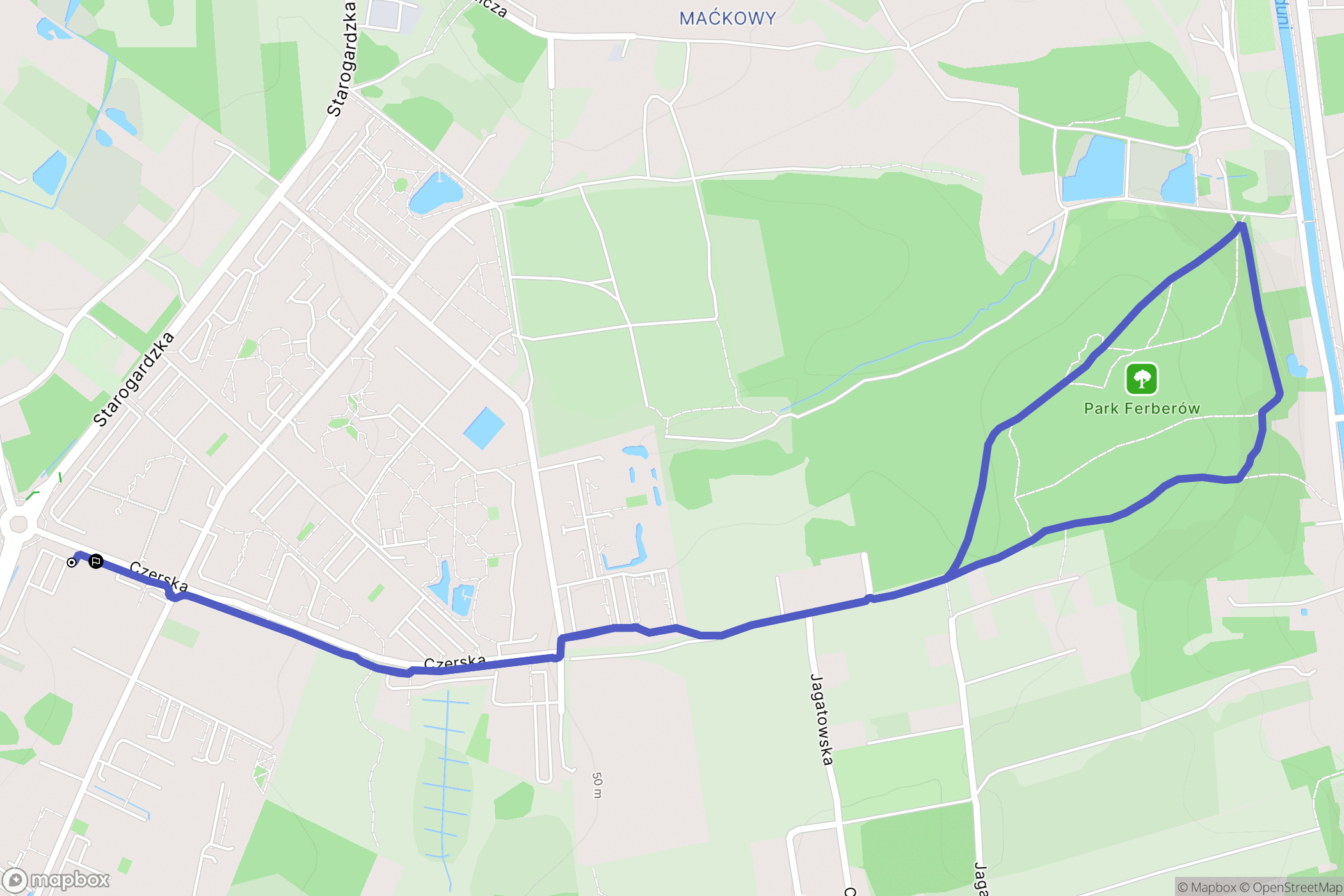 Gdańsk: mapa trasy - Poland