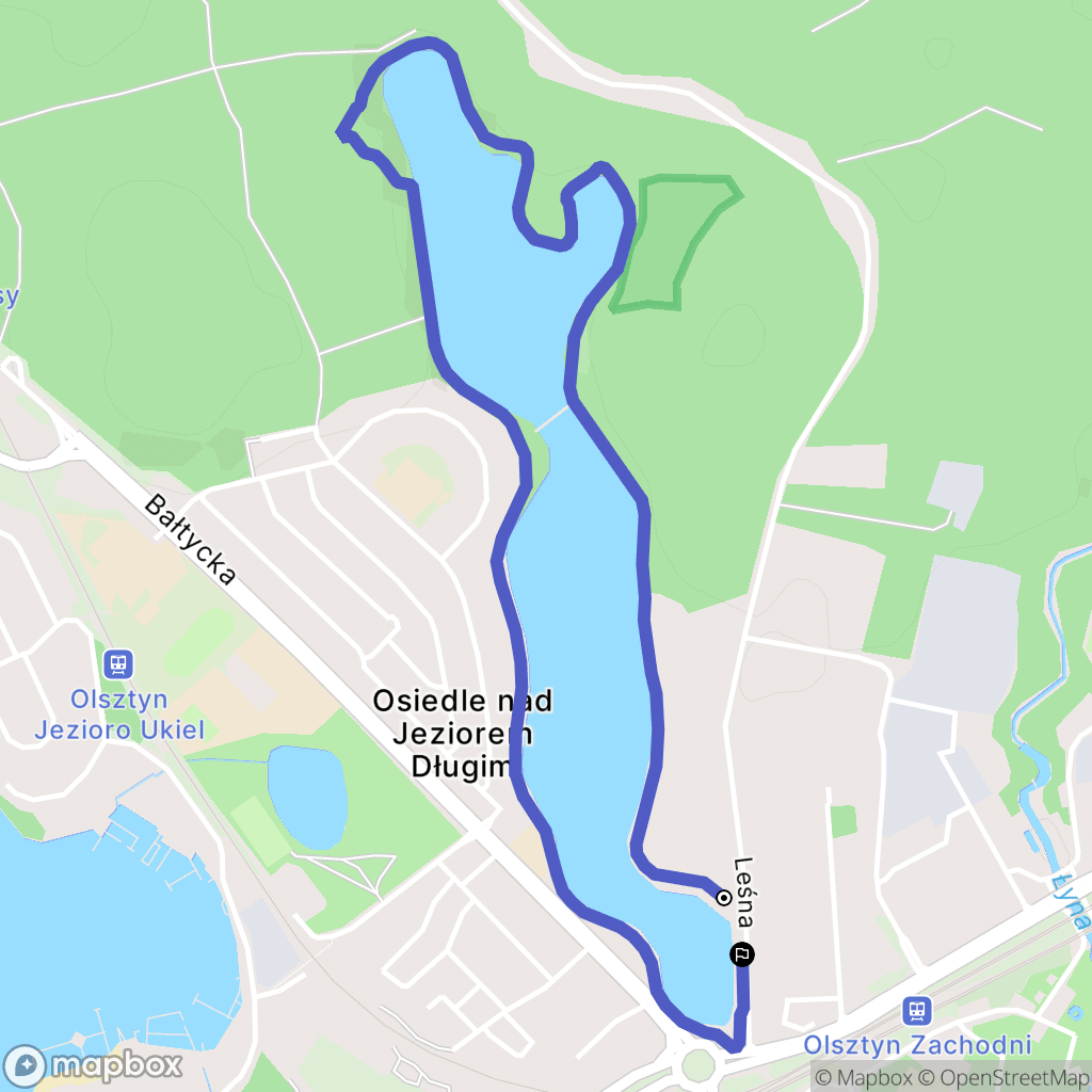 Olsztyn: mapa trasy - Poland