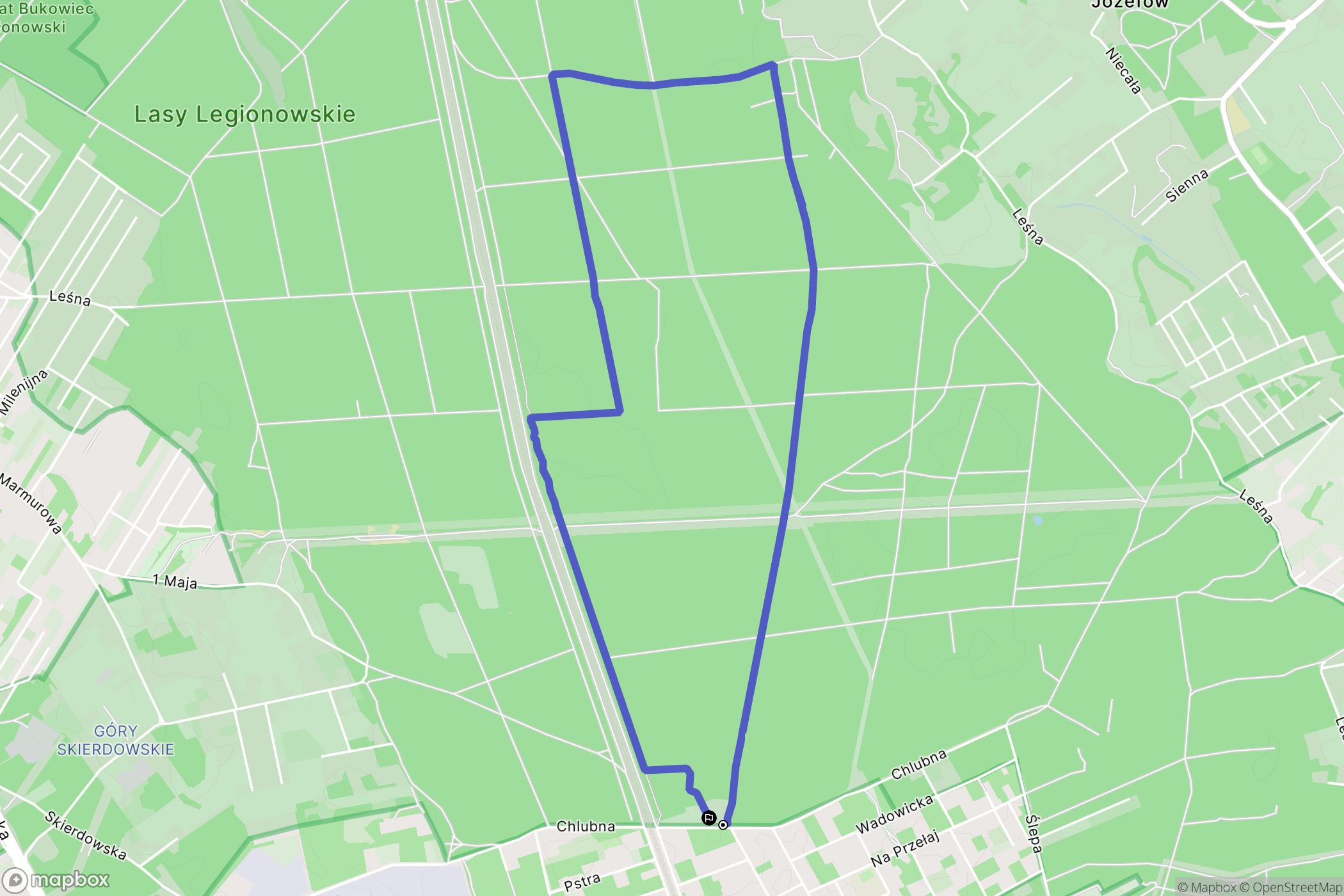 Warszawa: mapa trasy - Poland