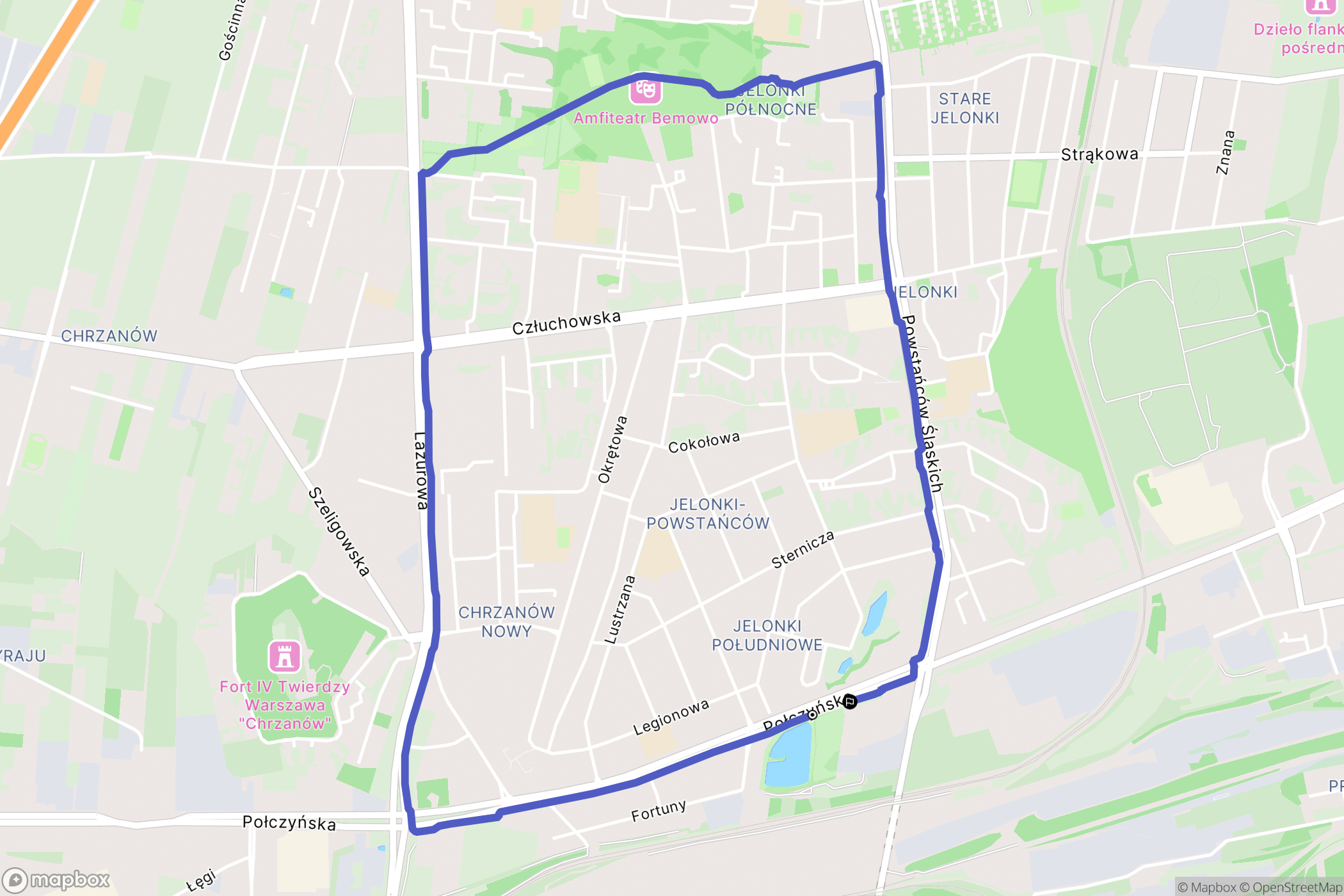 Warszawa: mapa trasy - Poland