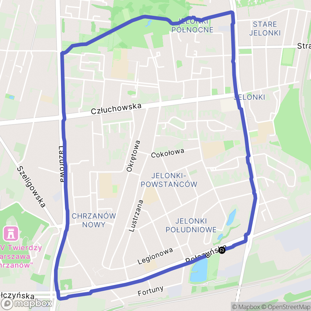 Warszawa: mapa trasy - Poland