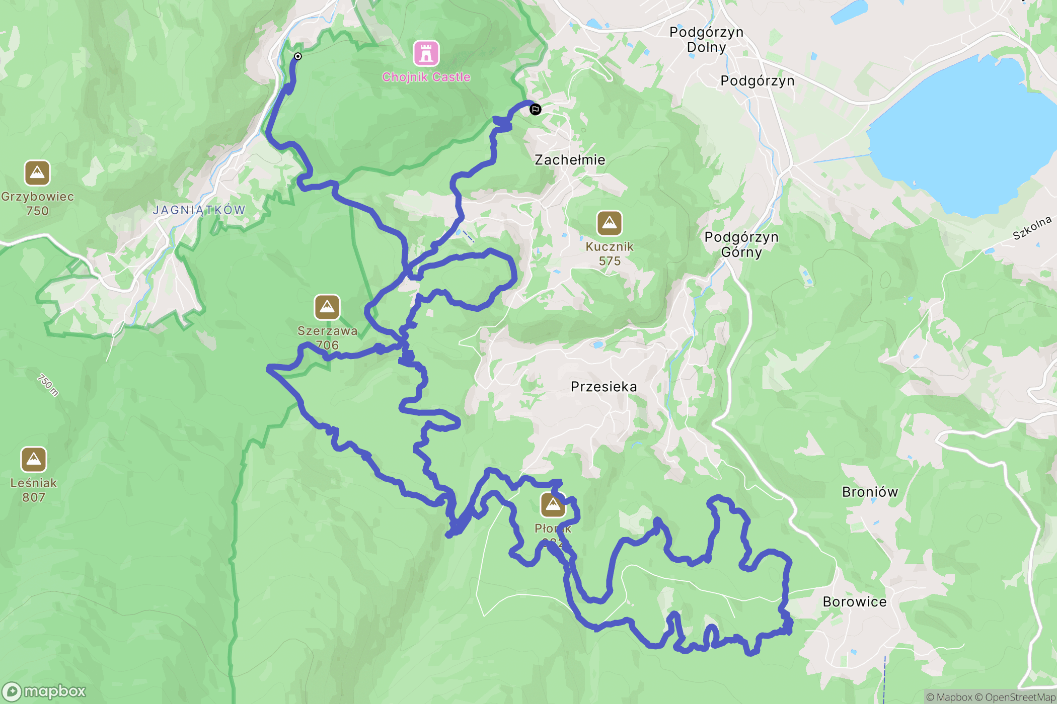 Jelenia Góra: mapa trasy - Poland