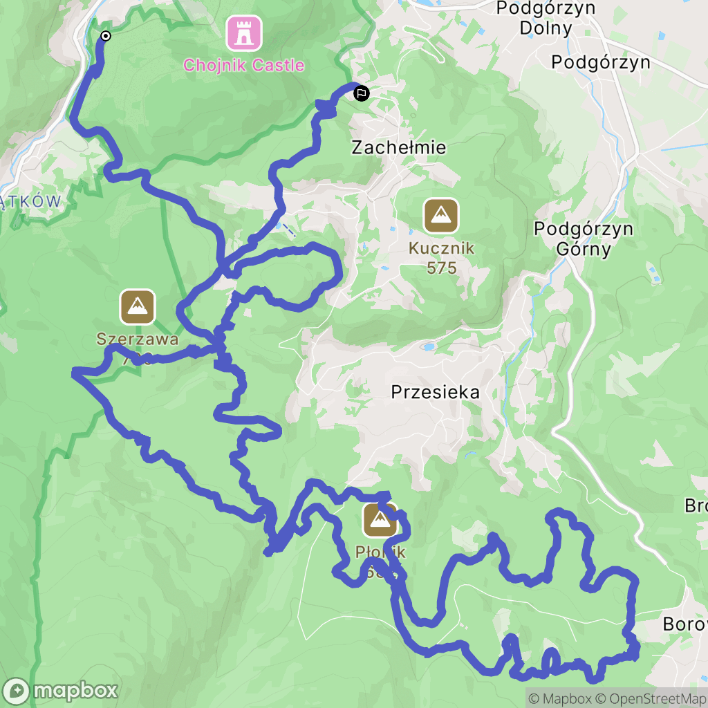 Jelenia Góra: mapa trasy - Poland