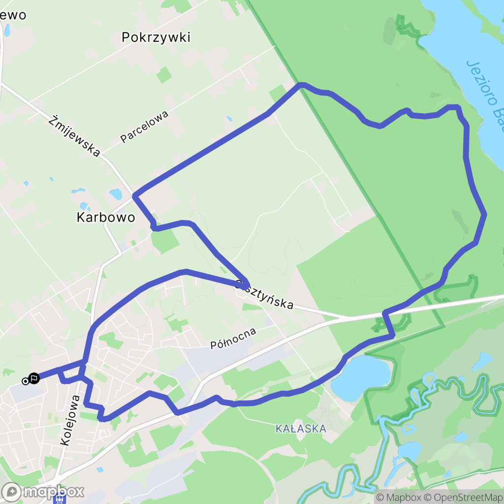 Brodnica: mapa trasy - Poland