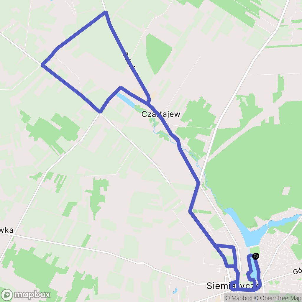 Siemiatycze: mapa trasy - Poland