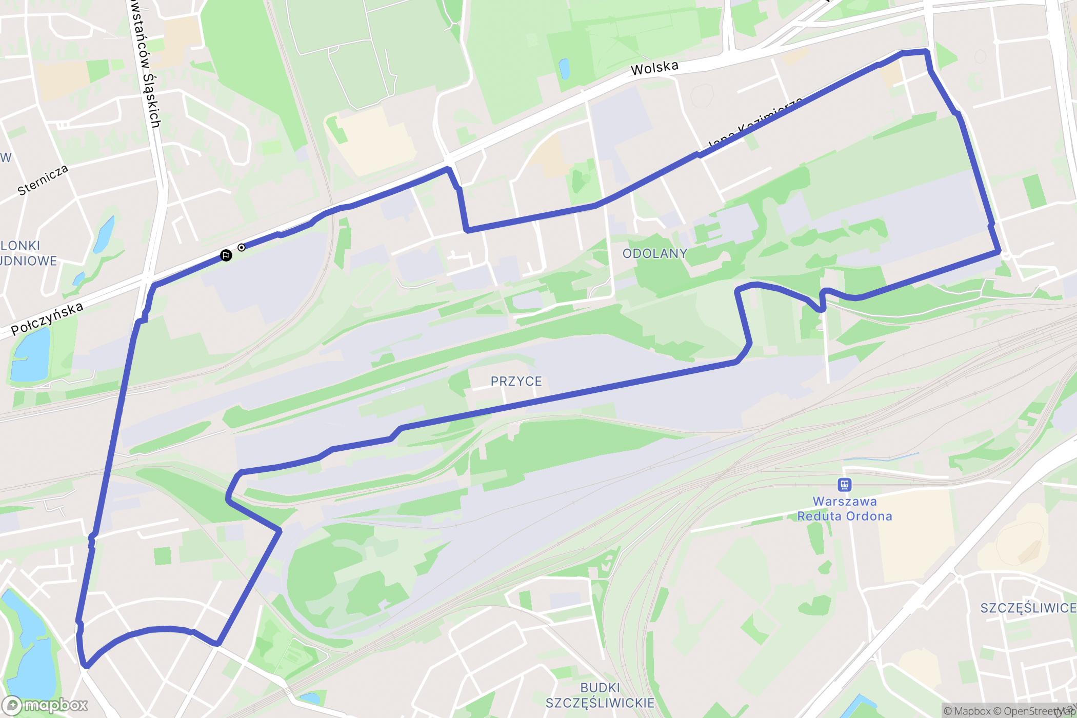 Warszawa: mapa trasy - Poland