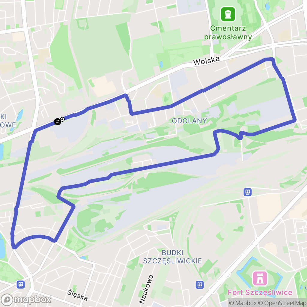 Warszawa: mapa trasy - Poland