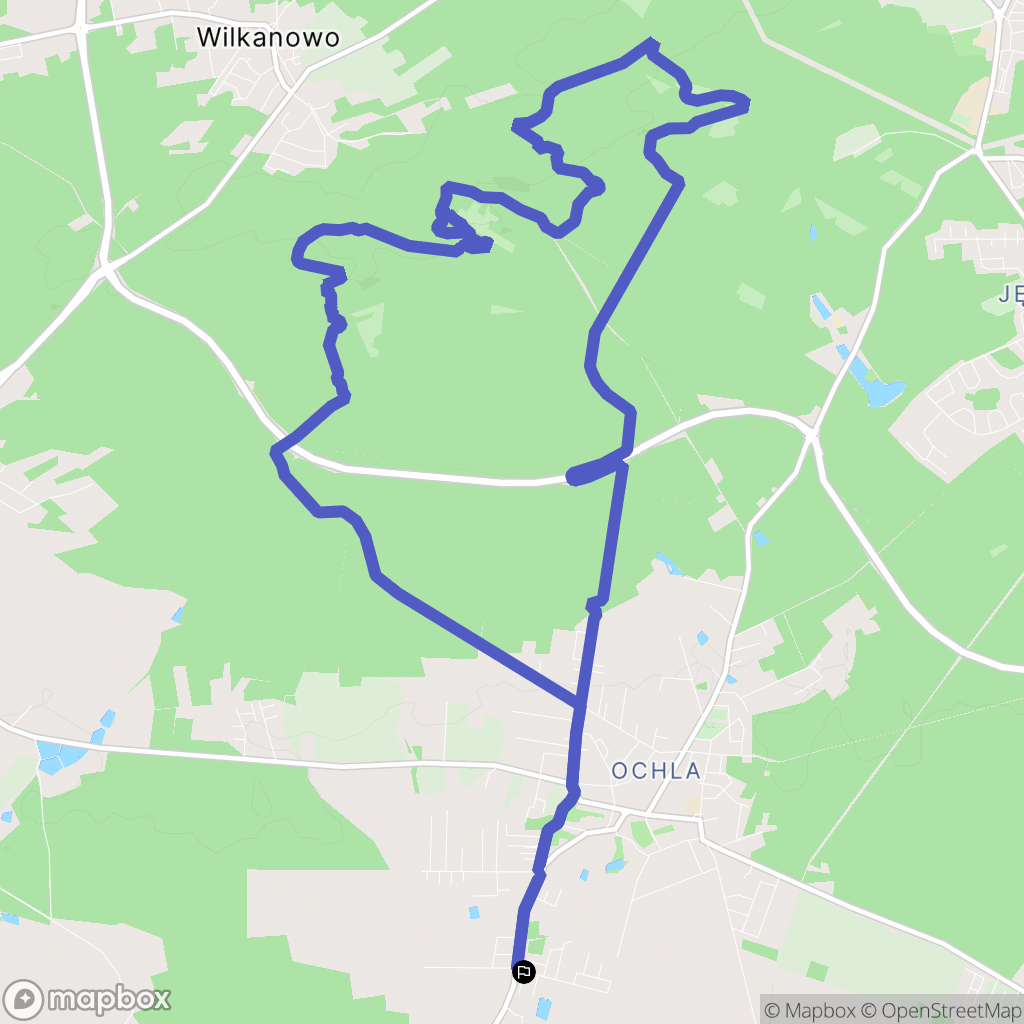Zielona Góra: mapa trasy - Poland